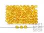8mm Acrylic Transparent Round with Glitter - Transparent Golden Yellow